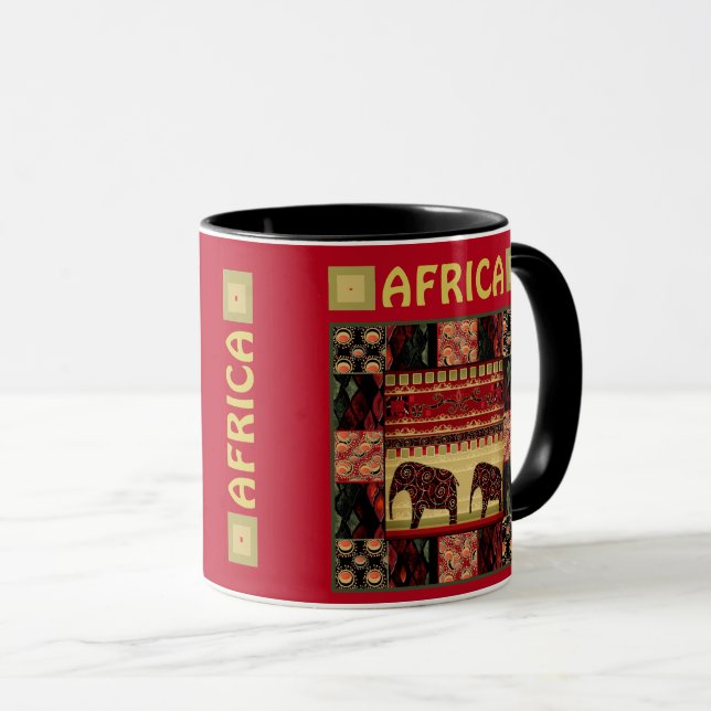 Caneca remendo africano (Frente Esquerda)