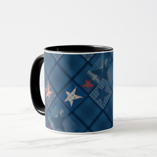 Caneca Remendo de jeans (Frente Esquerda)