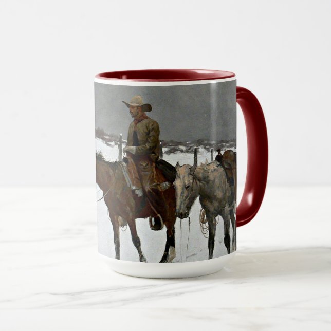 Caneca Remington - Queda do Cowboy (Frente Esquerda)
