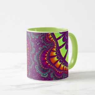 Caneca Remix do arco-íris púrpura