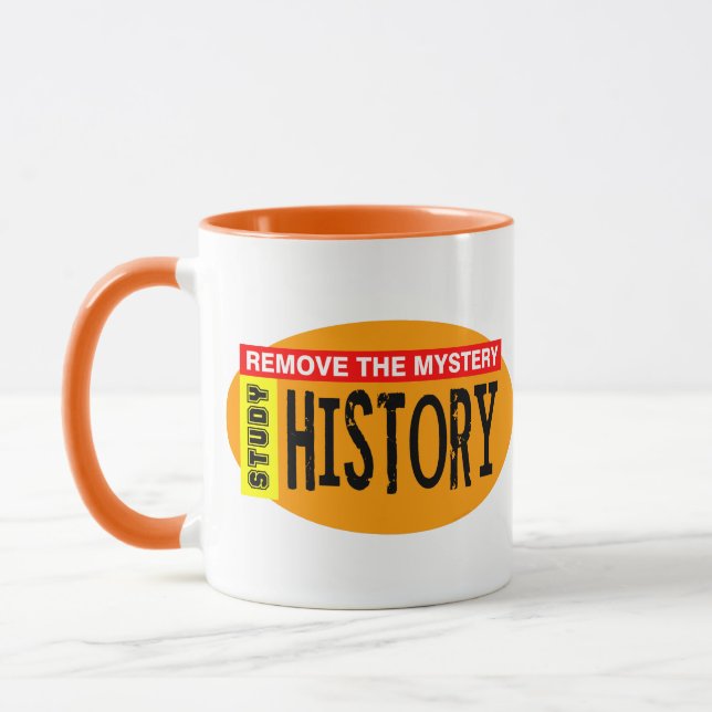 Caneca Remover Histórico de Mistério Oval Laranja (Esquerda)