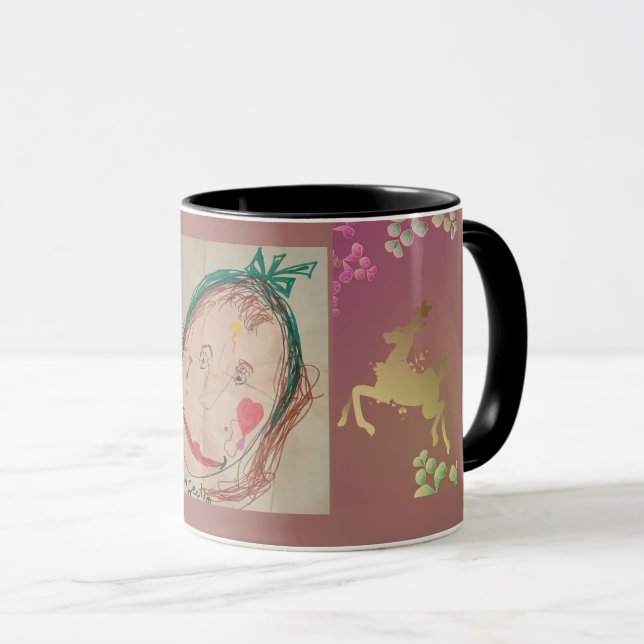 Caneca Rena da Neve Floco de Neve Roxo (Frente Esquerda)