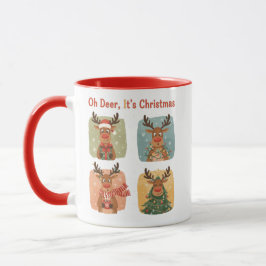 Caneca Renos de Natal Fofos – Oh Reno