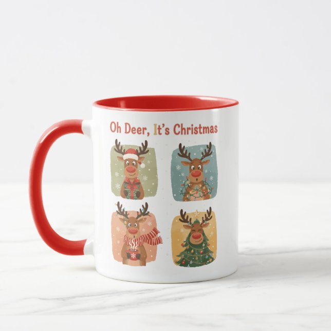 Caneca Renos de Natal Fofos – Oh Reno (Esquerda)