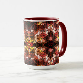 Caneca Repetido de triângulo vermelho que gera formas est