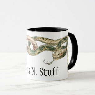 Caneca Répteis Antigos, Serpentes ou Víboras Entrelaçadas