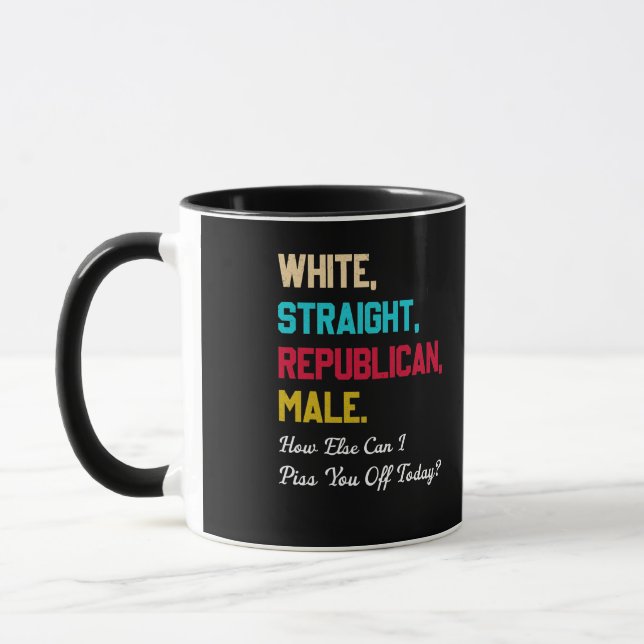 Caneca Republicano Republicano Masculino Engraçado Hetero (Esquerda)