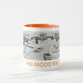 Caneca residencial modernista dos anos 60 genuínos