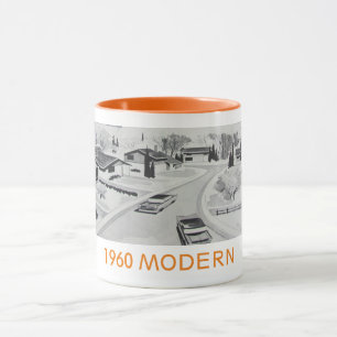 Caneca residencial modernista dos anos 60 genuínos