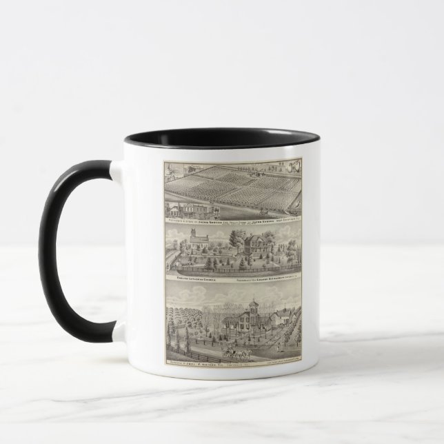 Caneca Residências, fazendas e igreja (Esquerda)