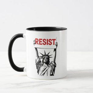Caneca Resistência ao fascismo Transgênero Floral LGBTQ A