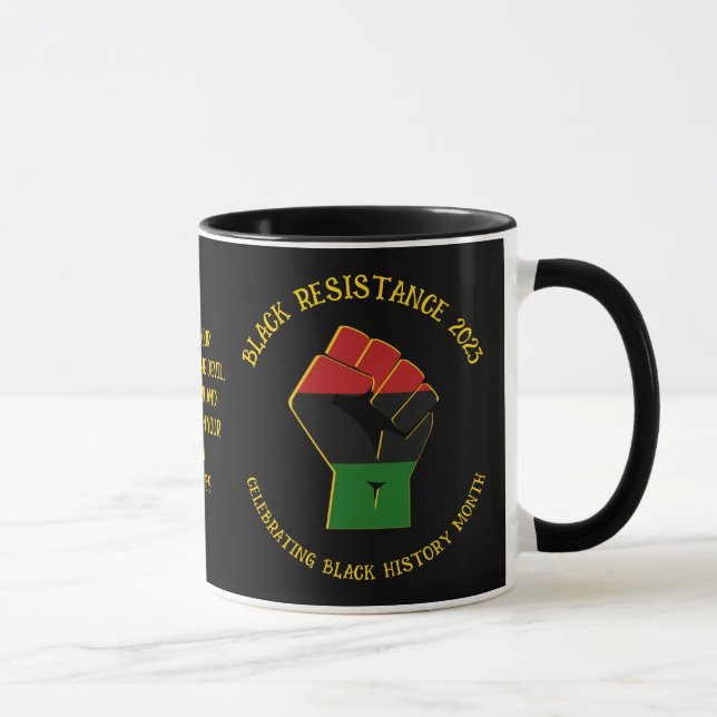 Caneca Resistência do MÊS à HISTÓRIA NEGRA 2023 (Direita)