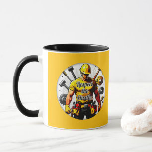 Caneca Respect the Hustle Construction Worker Design – La