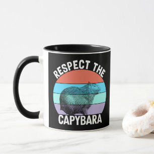 Caneca Respeite O Capivara Capybara Engraçado Amante