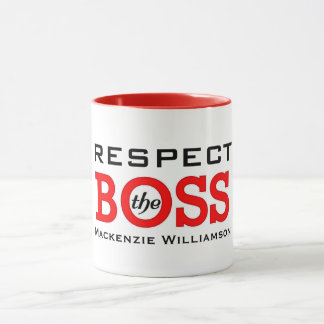 Caneca Respeite o chefe com nome