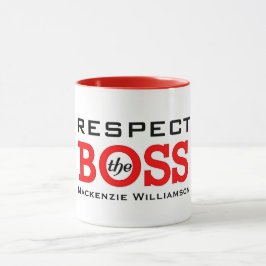 Caneca Respeite o Chefe com o Nome