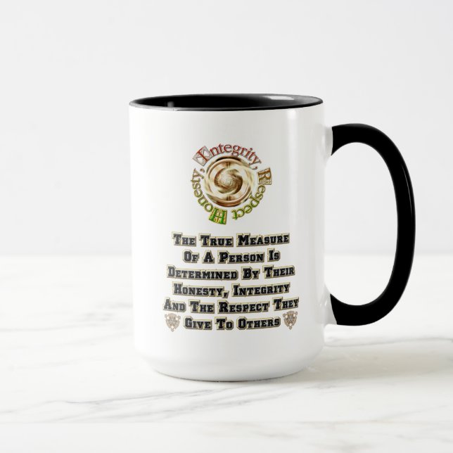 Caneca Respeito da integridade da honestidade MXT (Direita)