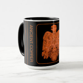 Caneca Restaurada do Falcão Peoria de Cobre Antigo