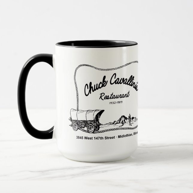 Caneca Restaurante de Chuck Cavallin, Midlothian, IL (Esquerda)
