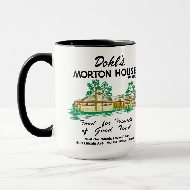Caneca Restaurante Morton House, Morton Grove, IL (Esquerda)