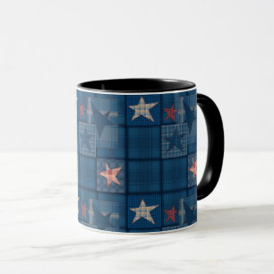 Caneca Retalhos da sarja de Nimes