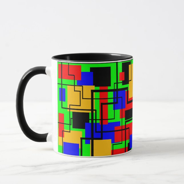 Caneca Retângulos e Linhas Bauhaus  (Esquerda)