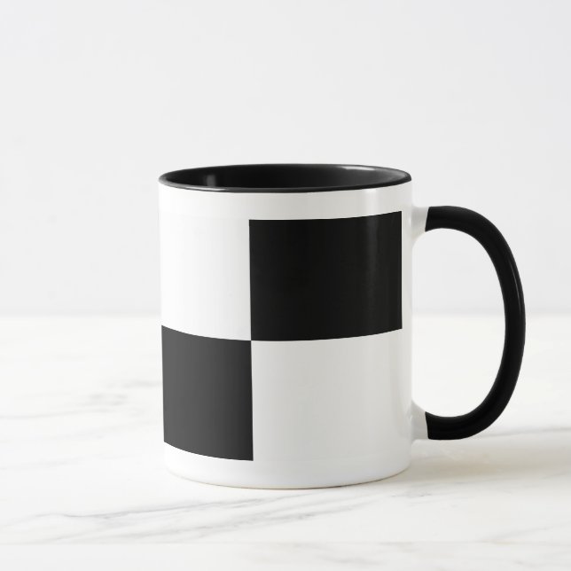 Caneca Retângulos Pretos e Brancos (Direita)