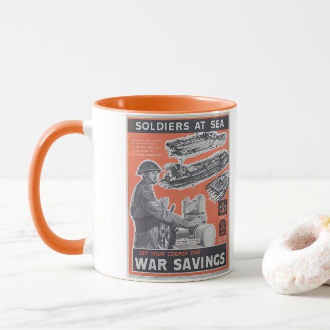 Caneca Retirada do poster de guerra britânico. (Com Donut)