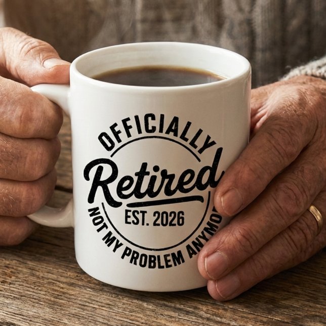 Caneca Retired 2026 Mens Womens Funny Retirement Quote  (Criador carregado)