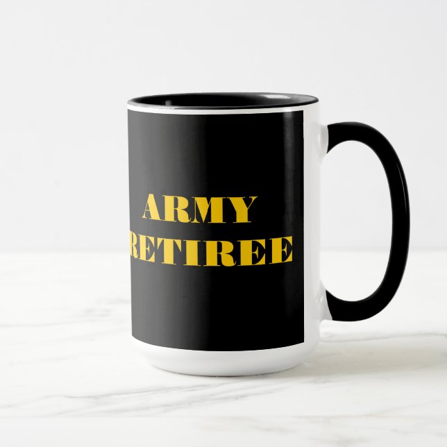 Caneca Retiree do Exército de Mug (Direita)