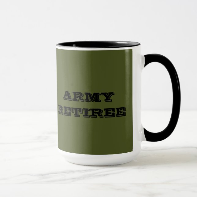 Caneca Retiree do Exército de Mug (Direita)