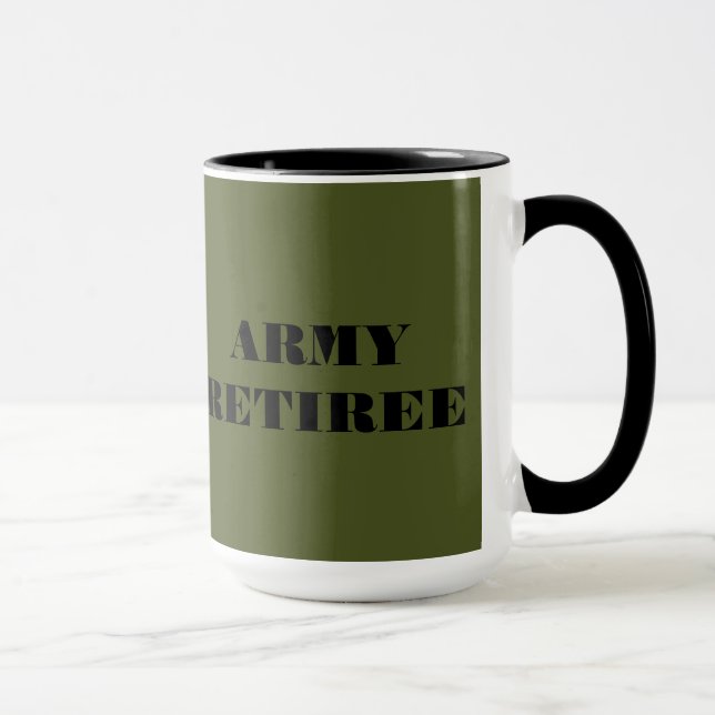 Caneca Retiree do Exército de Mug (Direita)