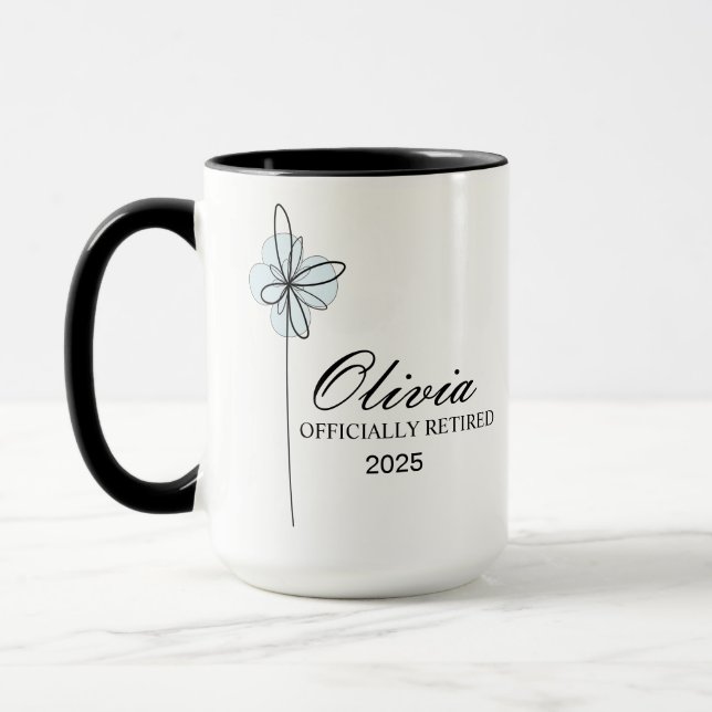 Caneca Retirement Mug, Personalized Happy Retirement Cup, (Esquerda)