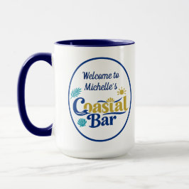 Caneca Retiro Azure do Bar Costeiro Personalizado Elegant