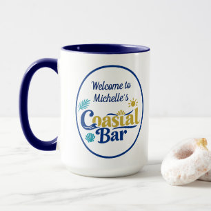 Caneca Retiro Azure do Bar Costeiro Personalizado Elegant