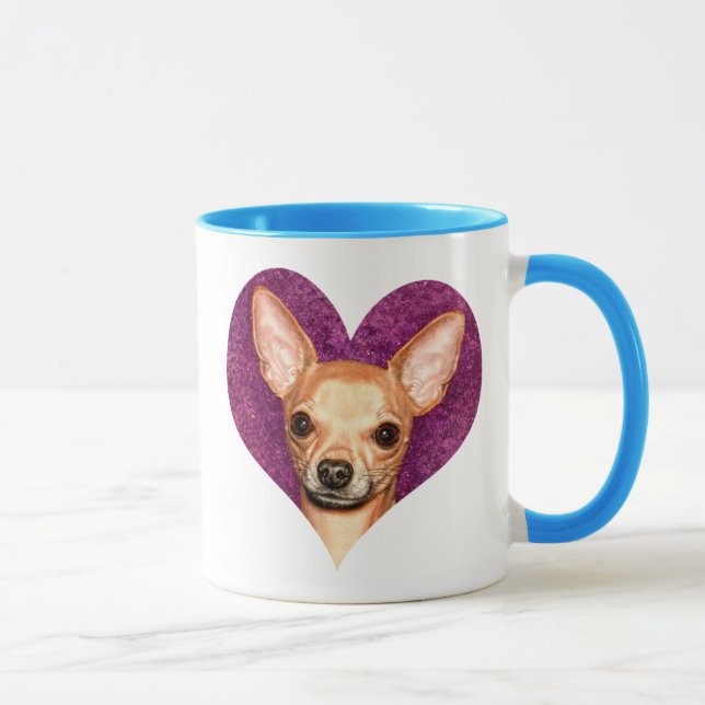 Caneca Retrato da chihuahua (Direita)