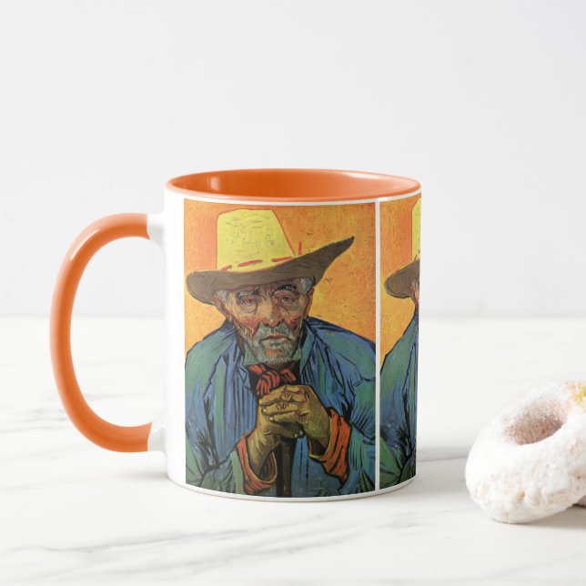Caneca Retrato da Paciência Escalier por Vincent van Gogh (Com Donut)
