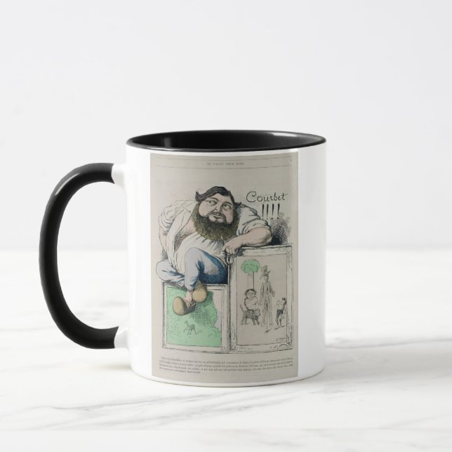 Caneca Retrato de 1819-77) ilustrações de Gustave Courbet (Esquerda)