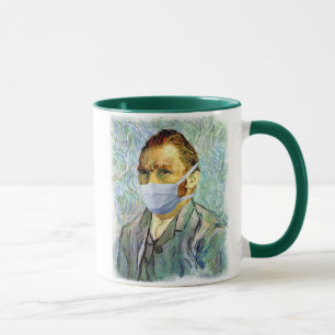 Caneca Retrato de auto de Vincent van Gogh com paródia d