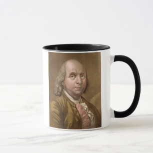 Caneca Retrato de Benjamin Franklin (1706-90), 'do Le