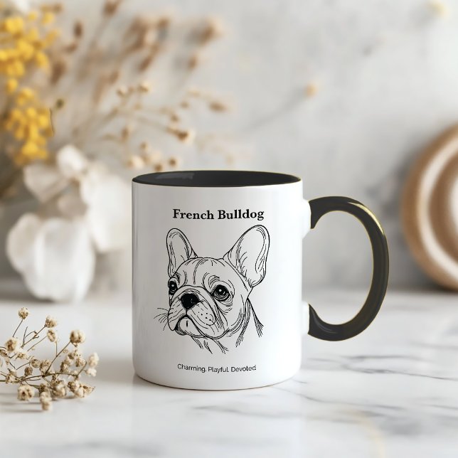 Caneca Retrato de Bulldog Francês (Criador carregado)