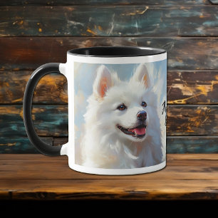Caneca Retrato de Cachorro Eskimo Americano