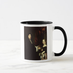 Caneca Retrato de Charles Couperin e filha