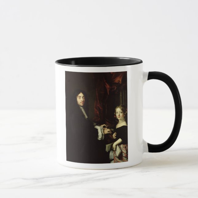 Caneca Retrato de Charles Couperin e filha (Direita)