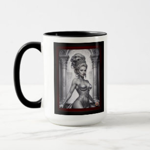 Caneca Retrato de Drusella Arkaevis Arte AI por Xzendor7