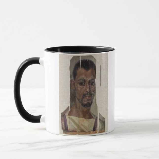 Caneca Retrato de Fayum (cera do encaustic na madeira) (Esquerda)