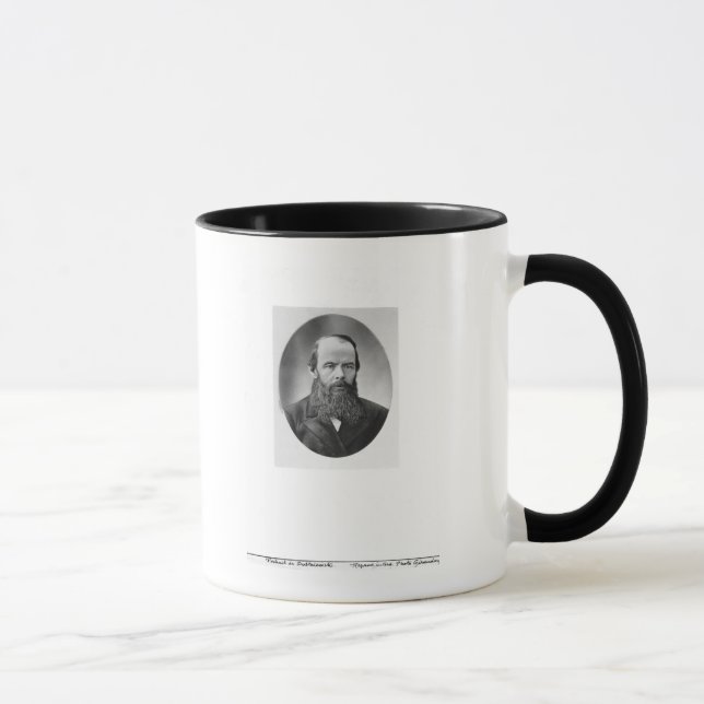 Caneca Retrato de Fyodor Mikhailovich Dostoyevsky (Direita)
