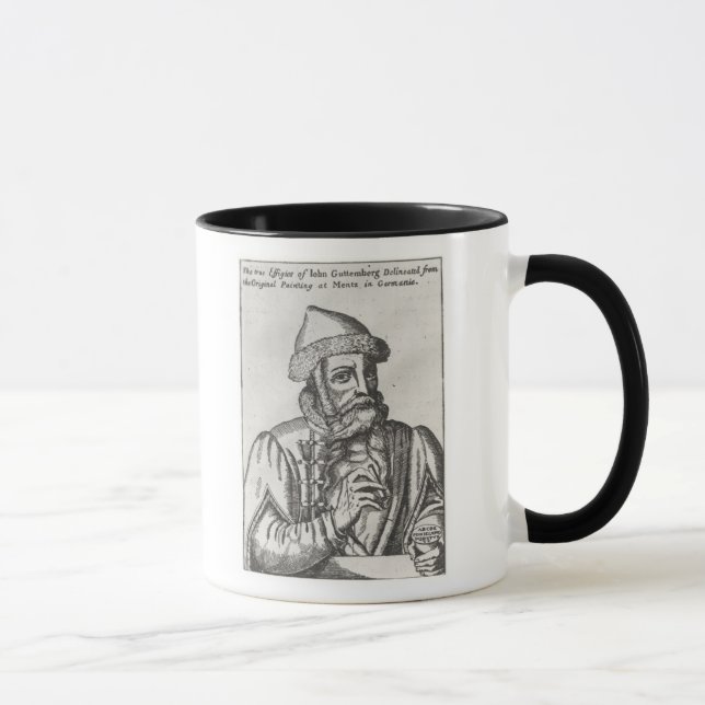 Caneca Retrato de Johannes Gutenberg (Direita)