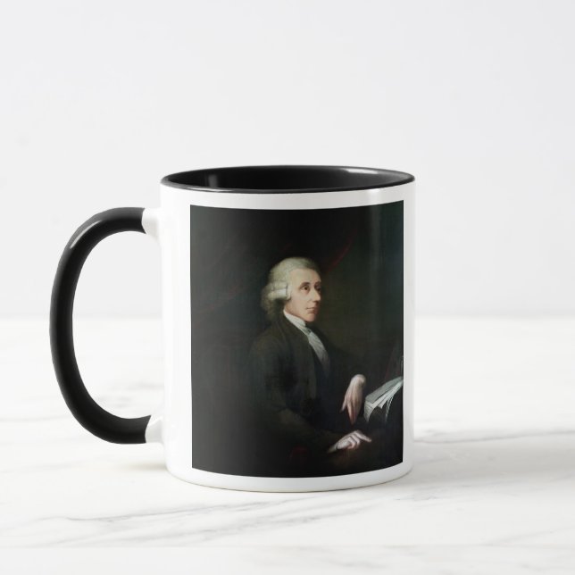 Caneca Retrato de Joseph Priestley (1733-1804) (óleo em c (Esquerda)
