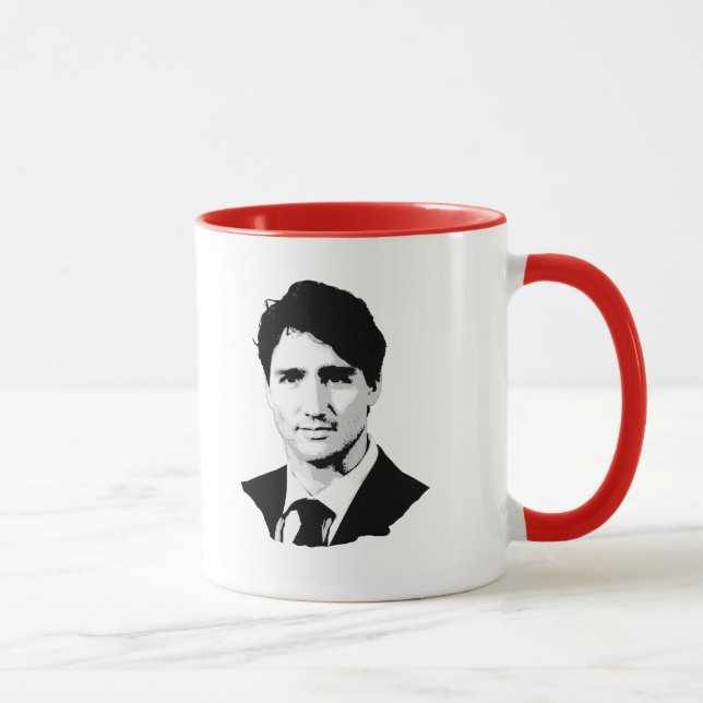 Caneca Retrato de Justin Trudeau (Direita)